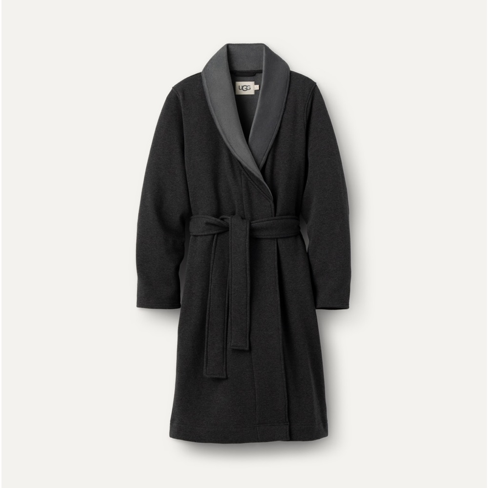 UGG Women’s Duffield Robe, Heather Charcoal, Size Medium, Excellent Condition - Picture 3 of 7